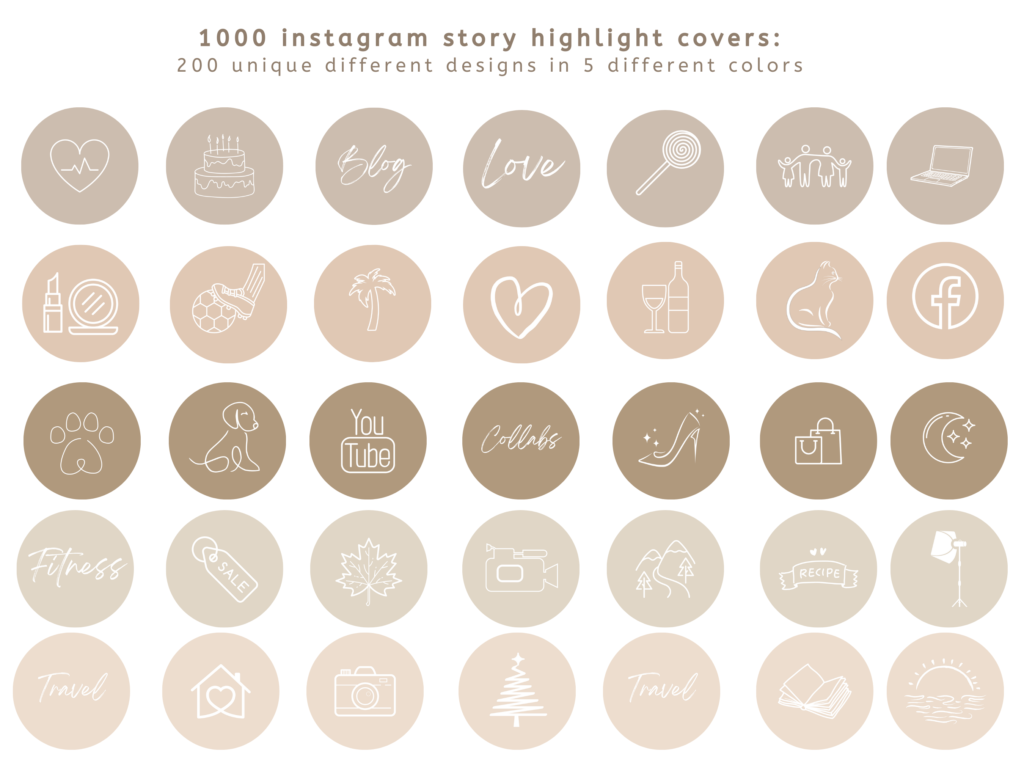 1000 unique instagram story highlight cover designs